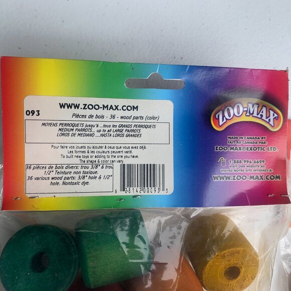 BIRD SUPPLIES - 2pc lot PARROT MACCAW, cage toys, ropes, blocks, replacememt DYI - Picture 4 of 5